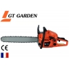 Tronçonneuse thermique GT GARDEN, 58 cm3, 3.5 CV, guide 50 cm, 2 chaînes