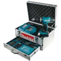 Makita BHP453RHEX5 Coffret perceuse-visseuse sans fil Batterie Li-Ion 18 V Coffret alu 96 pièces